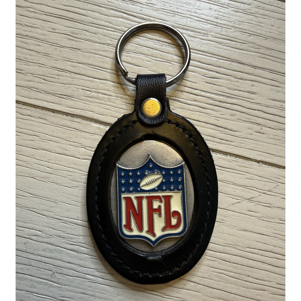 NFL Logo 3" Classic Key Ring Black Football